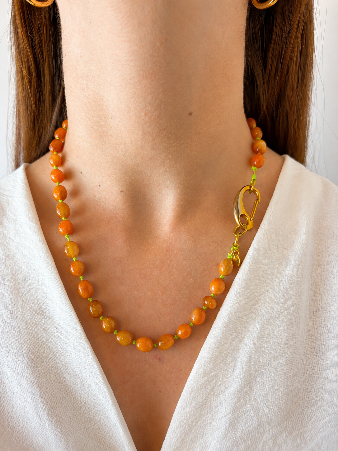 Collar Arun — Naranja Liso