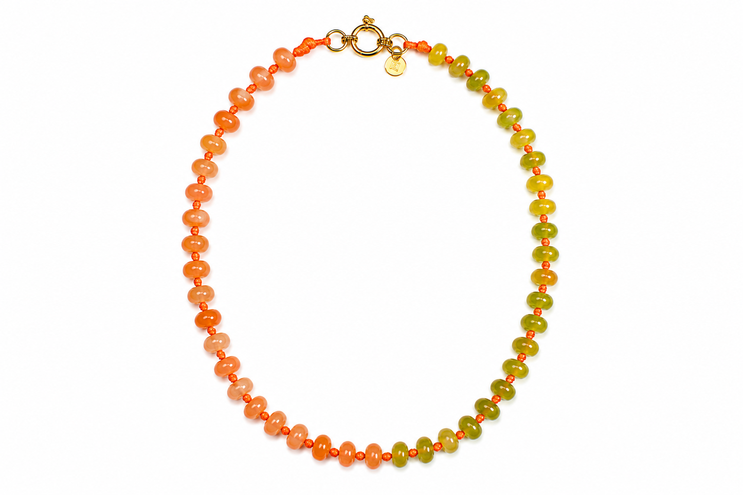 Collar Arun — Verde y Naranja