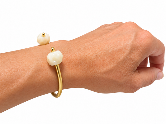 Pulsera Hueso Blanco roto