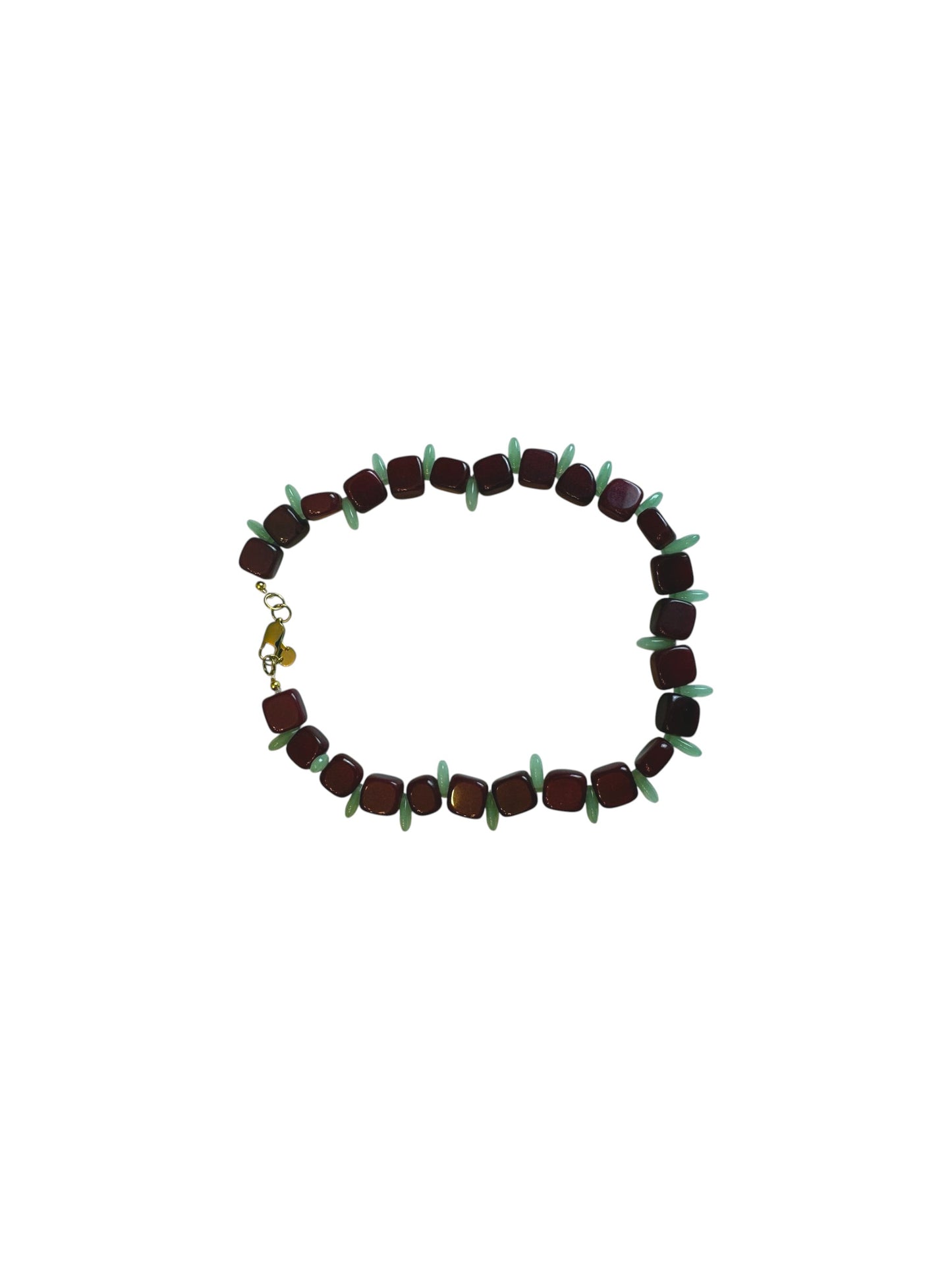 Collar Milagro — Granate y Verde