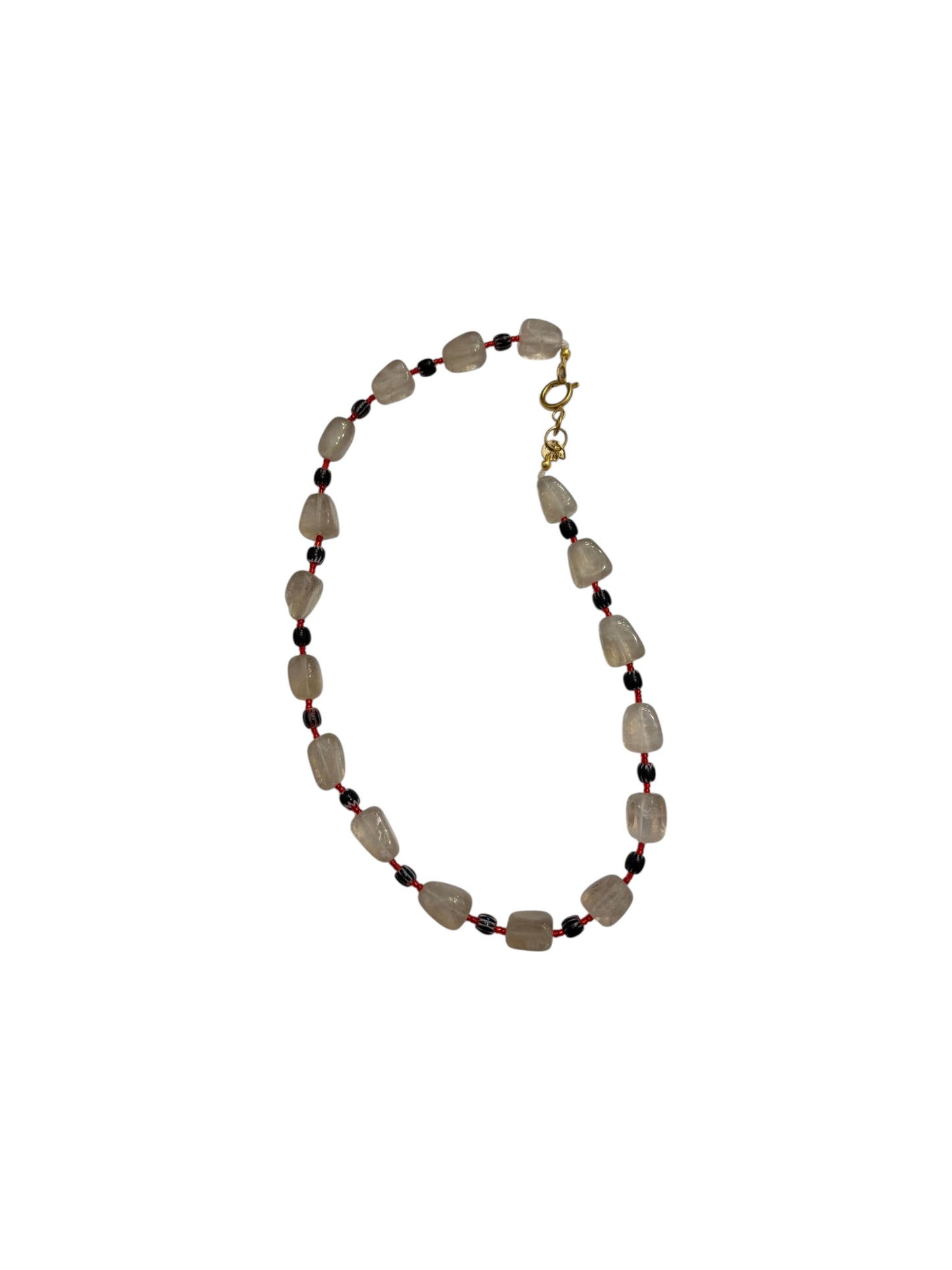 Collar Max — Cuarzo y Negro