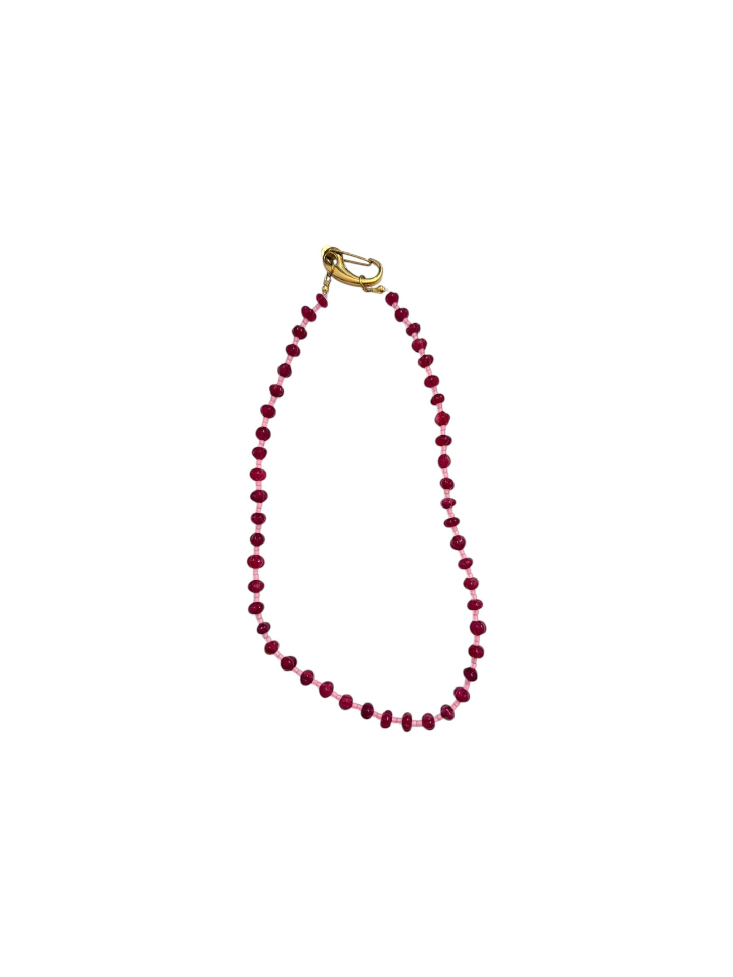 Collar Arun — Granate y Rosa