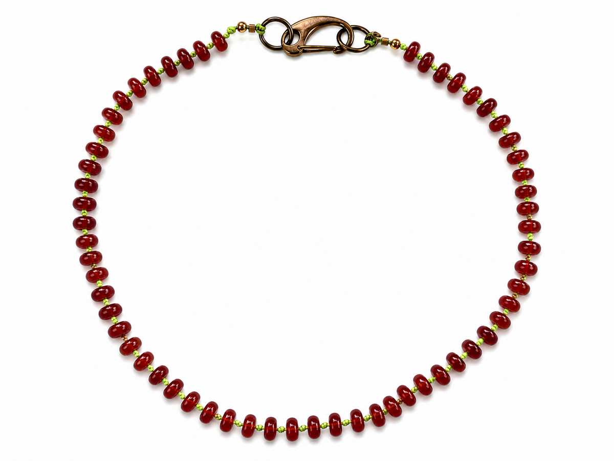 Collar Arun- Caldera y cordon encerado amarillo flúor