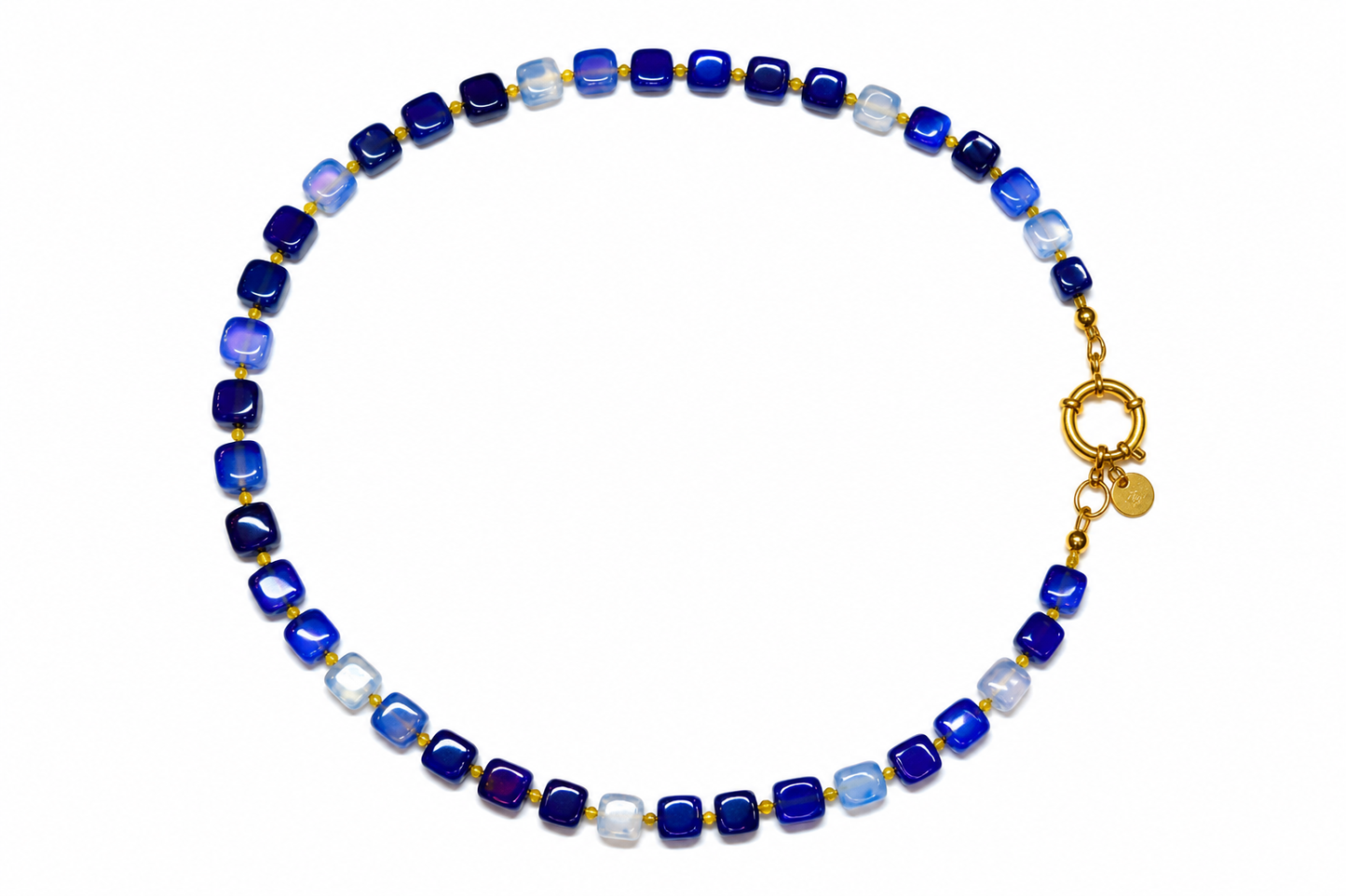 Collar Arun azul mix piedras naturales — BoMBoM Jewels