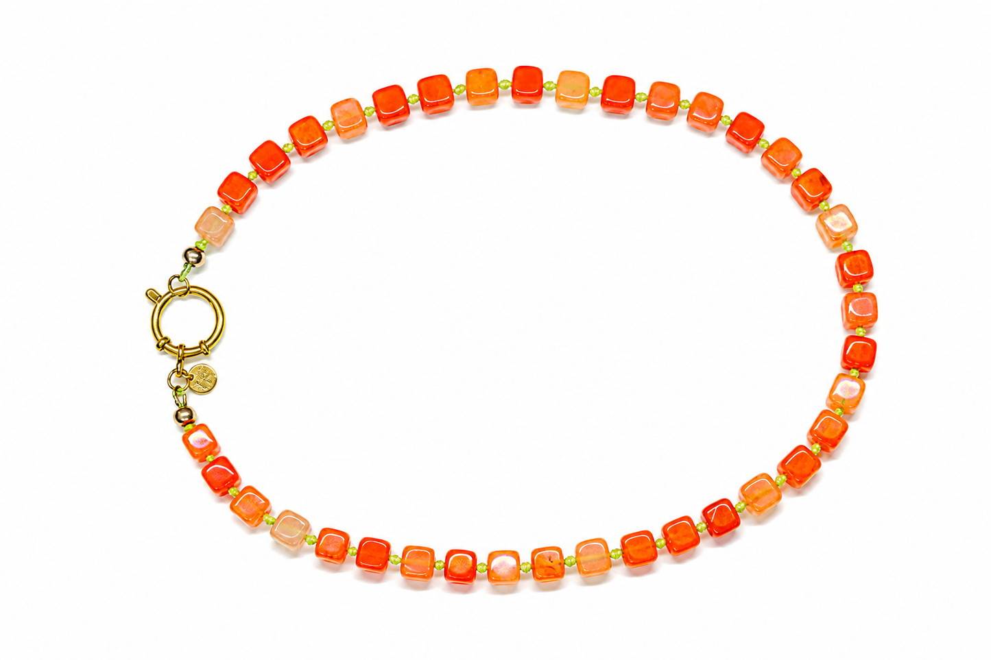 Collar Arun naranja y amarillo piedras naturales — BoMBoM Jewels