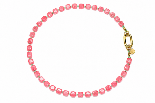 Collar Arun — Rosa y Verde Claro