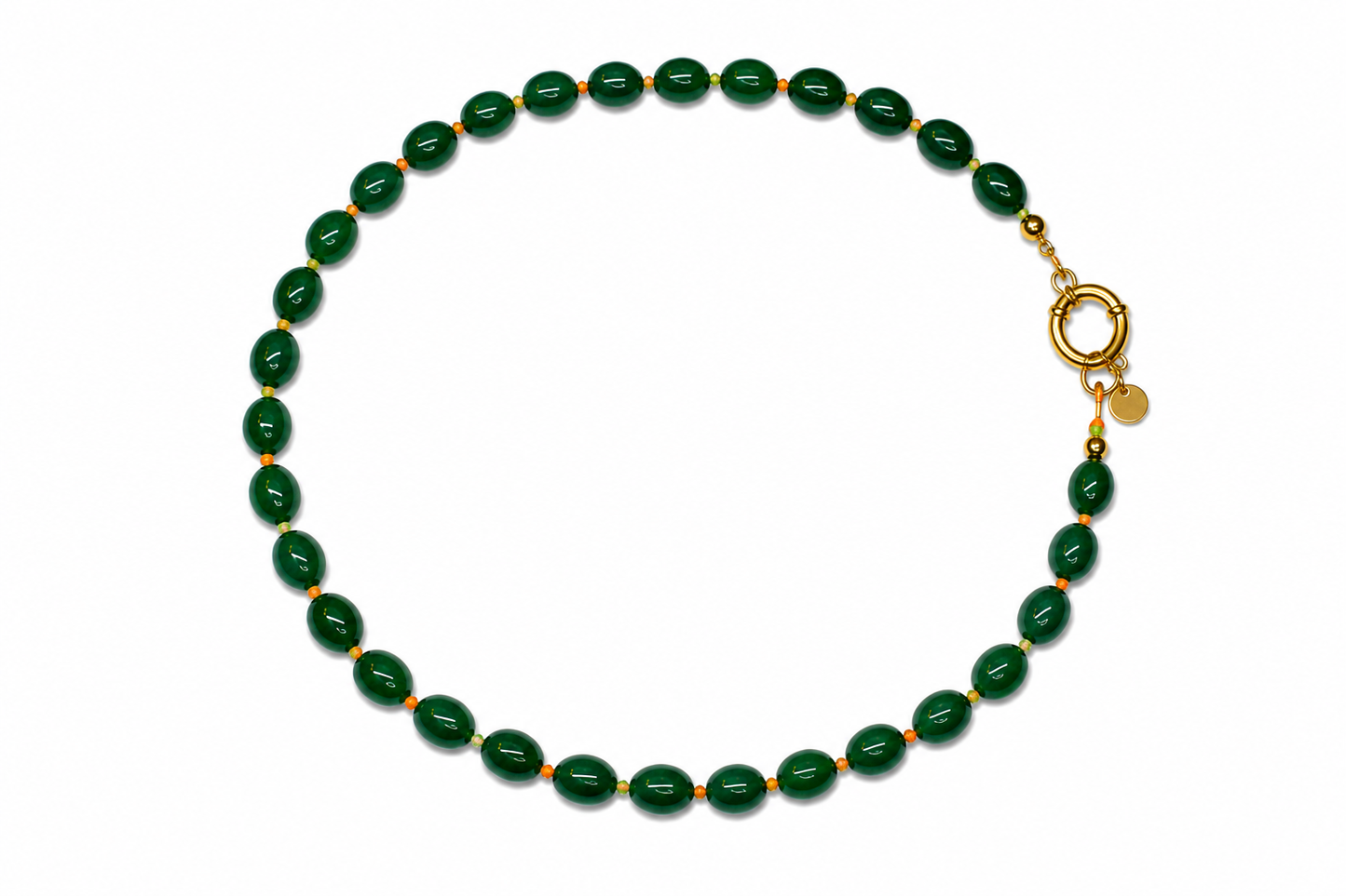 Collar Arun verde y arcoíris piedras naturales — BoMBoM Jewels