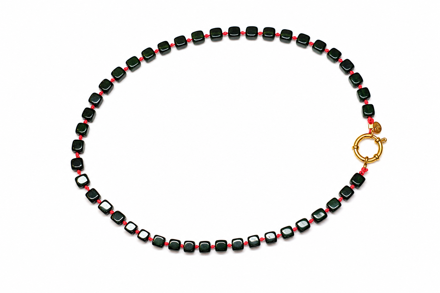 Collar Arun verde y flúor 2 piedras naturales — BoMBoM Jewels