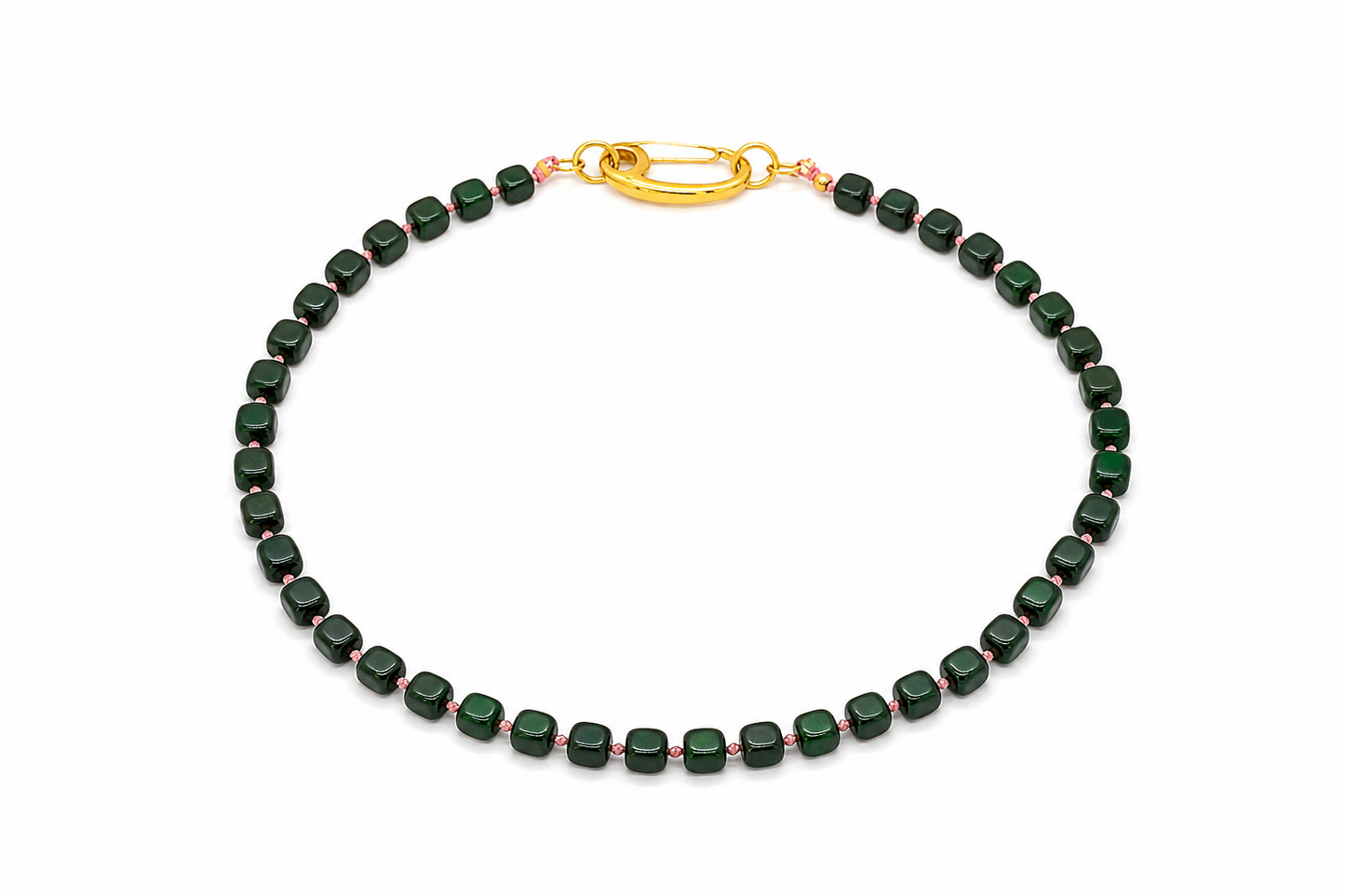 Collar Arun verde y flúor piedras naturales — BoMBoM Jewels