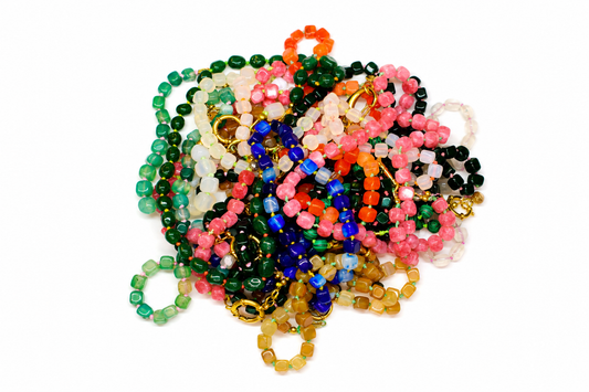 Collar Arun todos los colores piedras naturales cordón encerado — BoMBoM Jewels