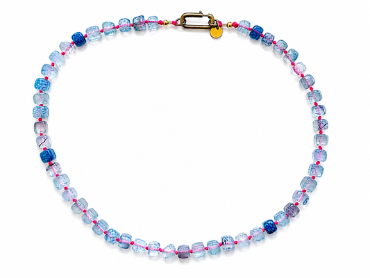 Collar Arun — Azul y Rosa