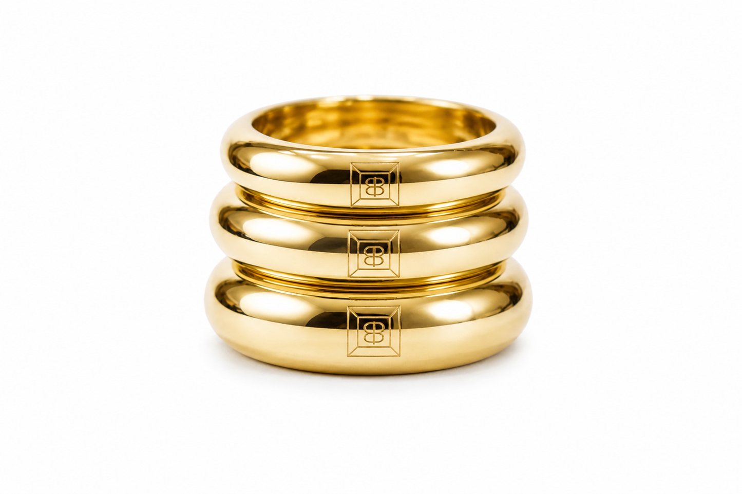 BoMBoM Ring — Bronze Band 18K Gold Plated