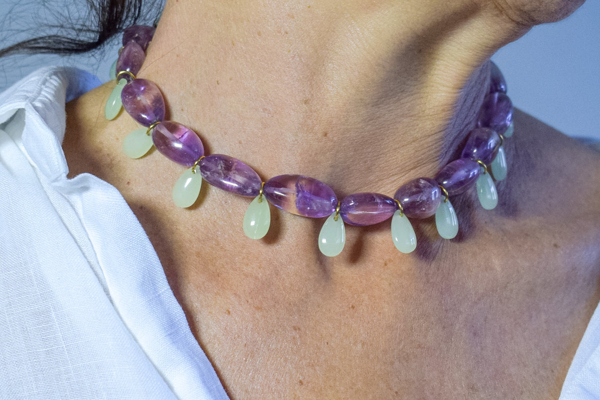 Collar Milagro — Morado y Verde