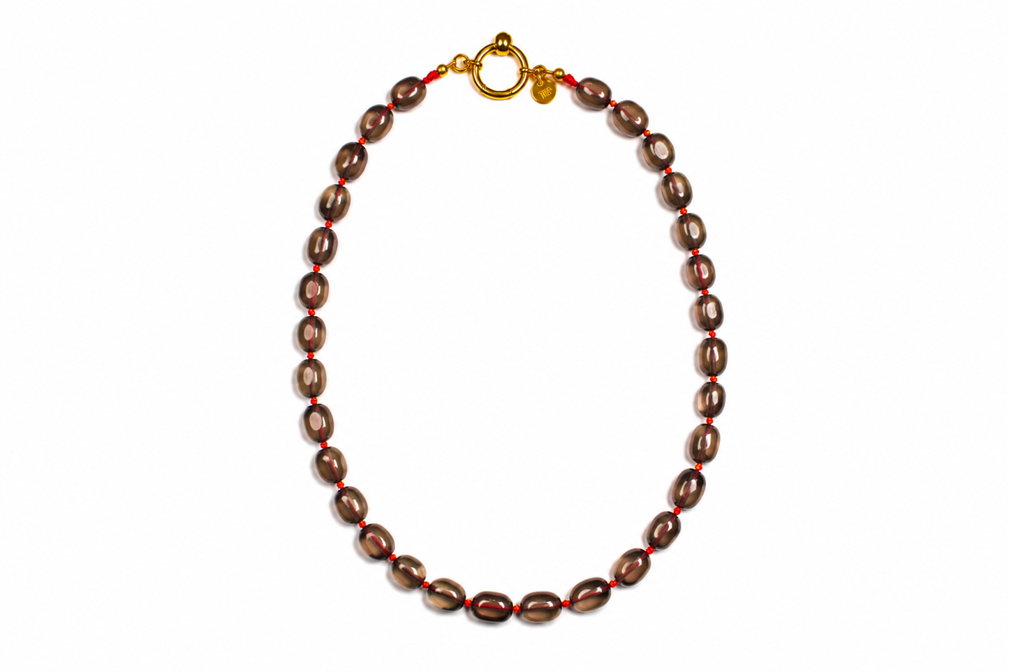 Collar Arun — Piedras naturales con cordón encerado y nudo