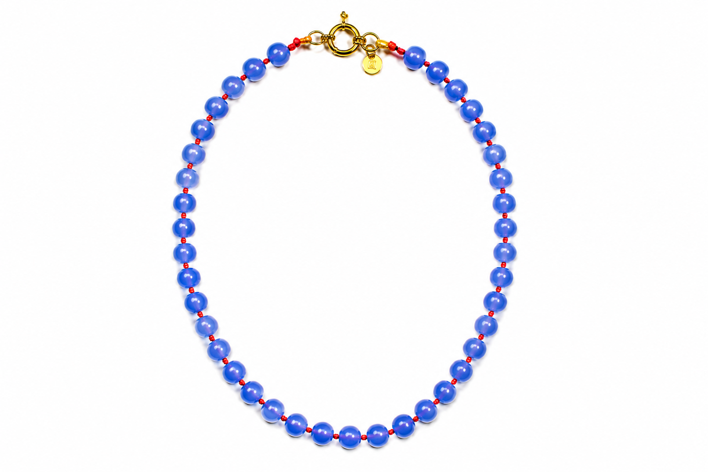 Collar Arun — Piedras naturales con cordón encerado y nudo