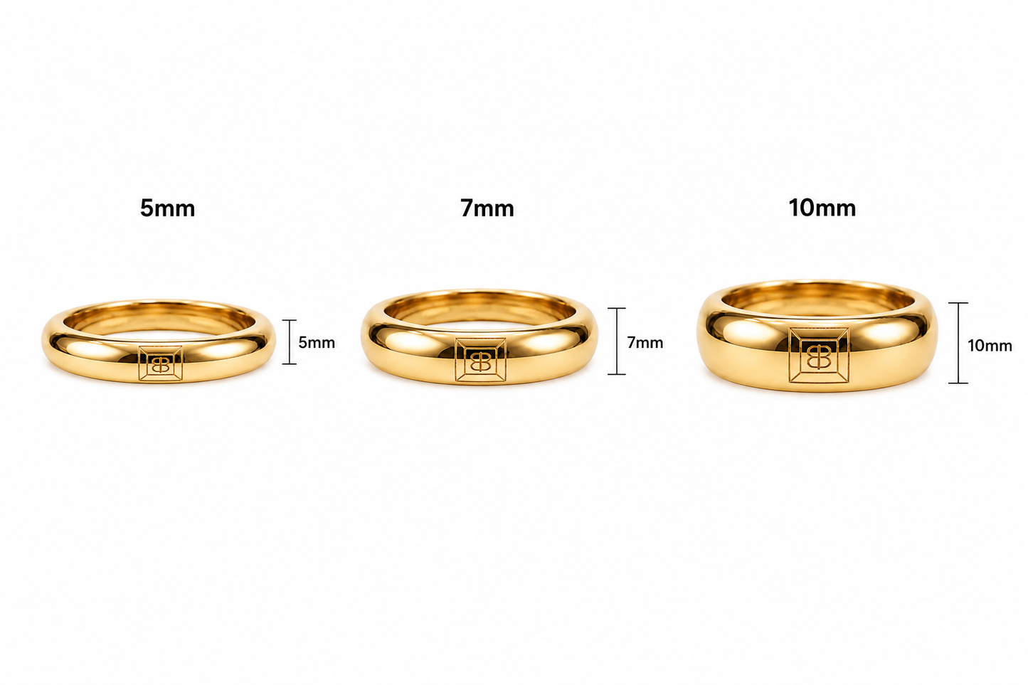 BoMBoM Ring — Bronze Band 18K Gold Plated