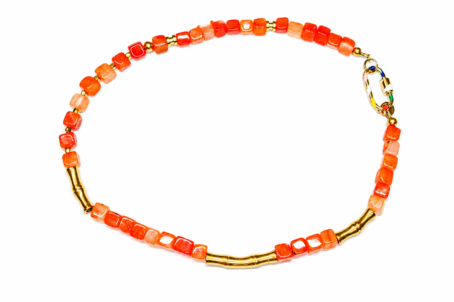 Collar Max coral piedra natural — BoMBoM Jewels