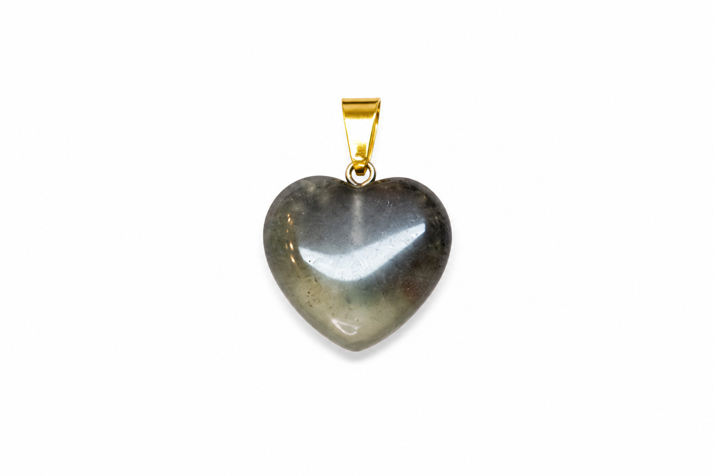 Charm Corazón Mediano gris piedra natural — BoMBoM Jewels