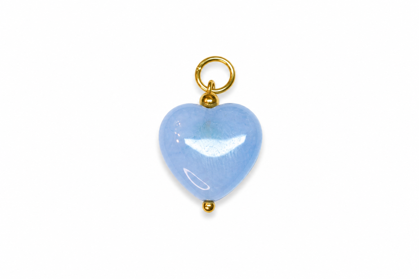 Charm Corazón Pequeño azul piedra natural — BoMBoM Jewels