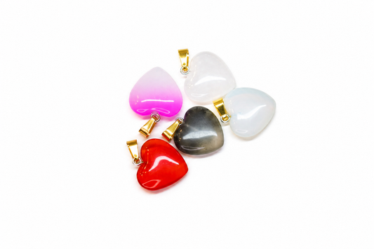 Charm Corazón Mediano todos los colores piedra natural — BoMBoM Jewels