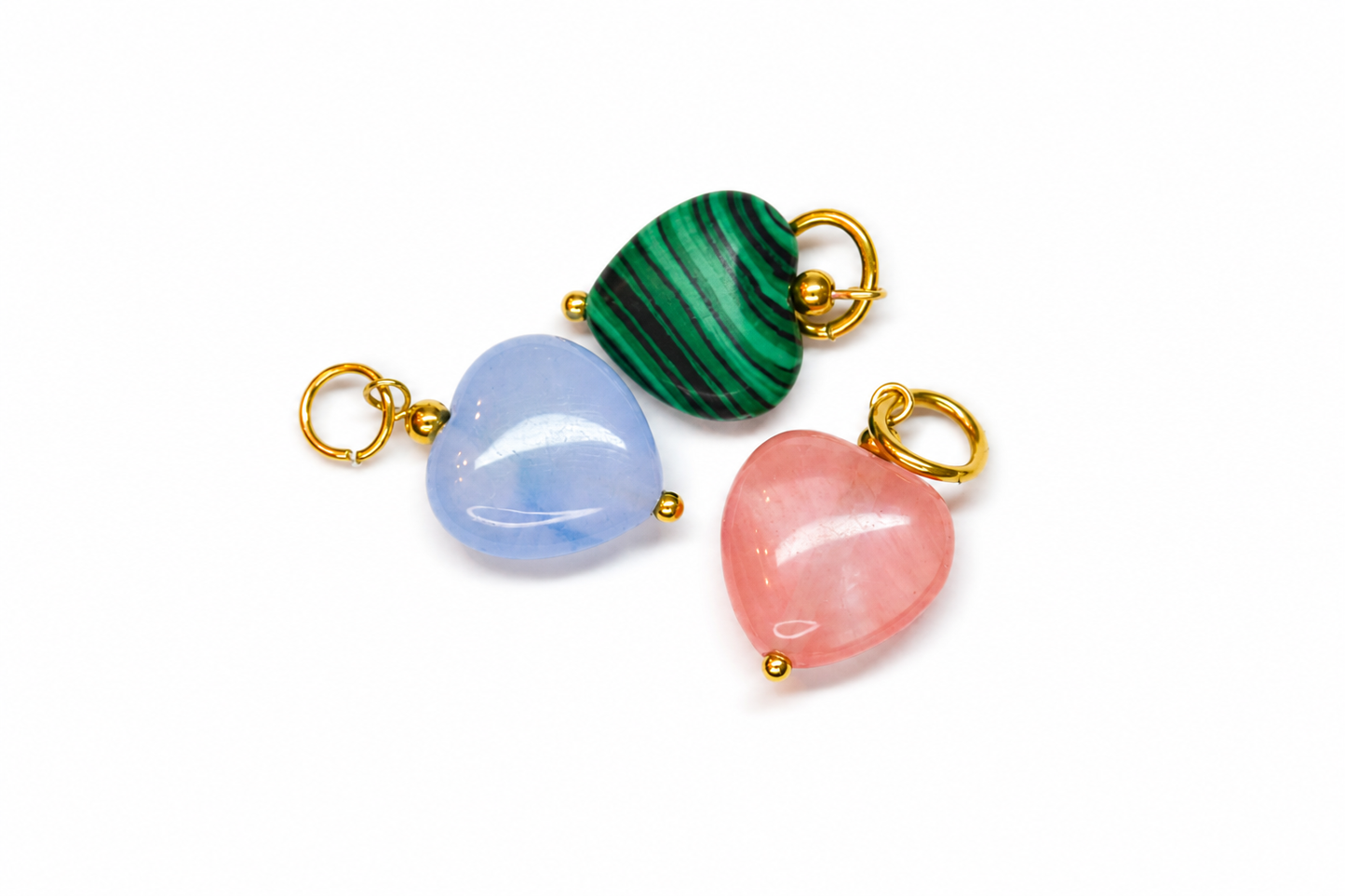 Charm Corazón Pequeño todos los colores piedra natural — BoMBoM Jewels