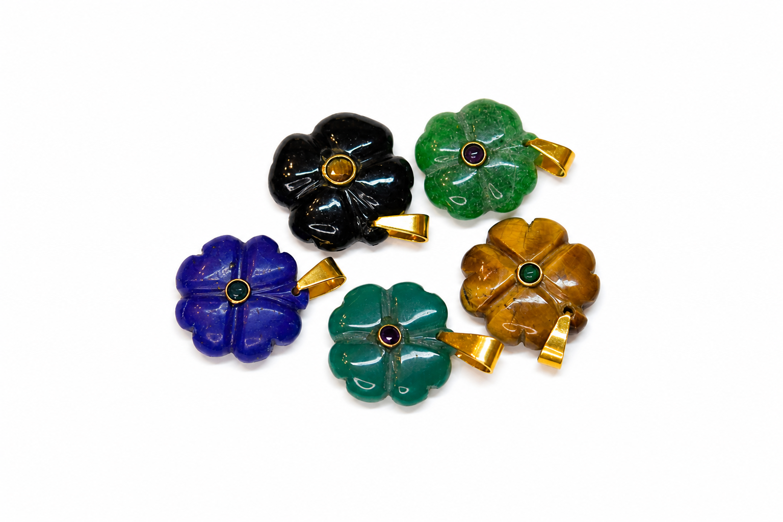 Charm Flores todos los colores piedra natural — BoMBoM Jewels