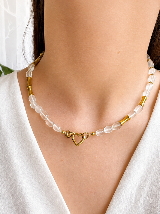 Collar Max — Cuarzo blanco