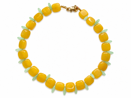 Collar Milagro — Ámbar y Verde