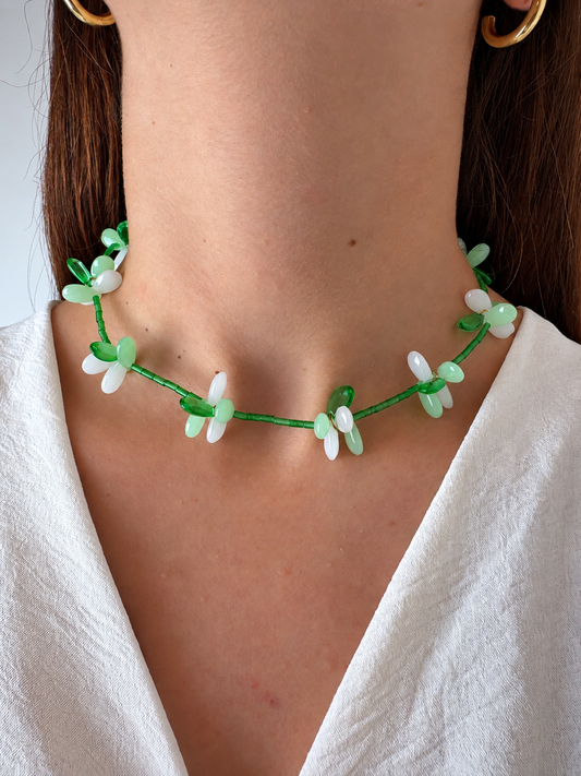 Collar Milagro — Verde y Blanco