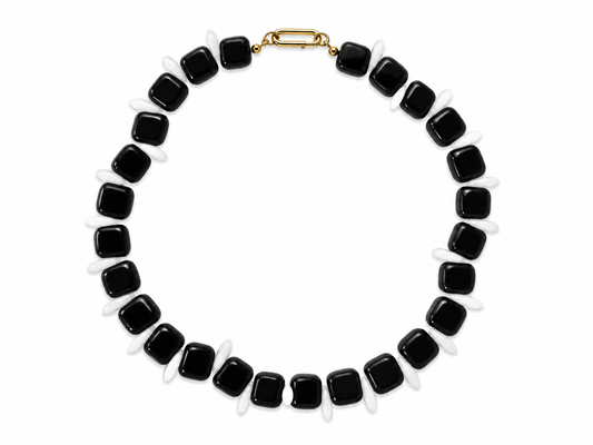 Collar Milagro — Negro y Blanco.