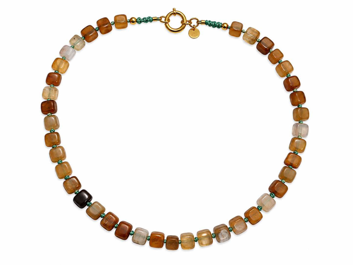 Collar Arun — Marrón y Verde Claro