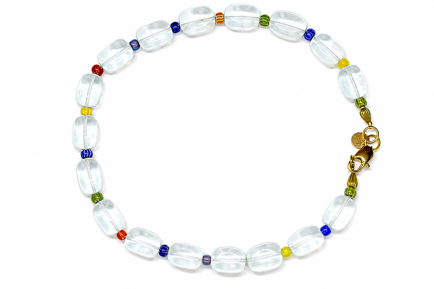Charm Piedras Redondas con Estrellas piedra natural todos los colores — BoMBoM Jewels