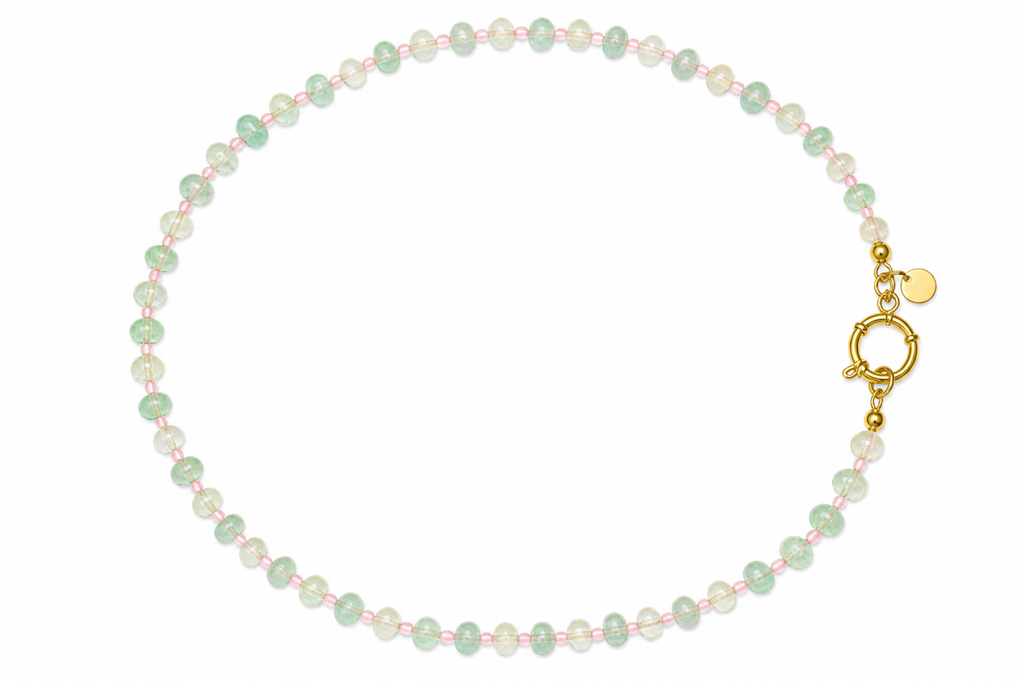 Collar Lola verde y rosa cristal checo — BoMBoM Jewels