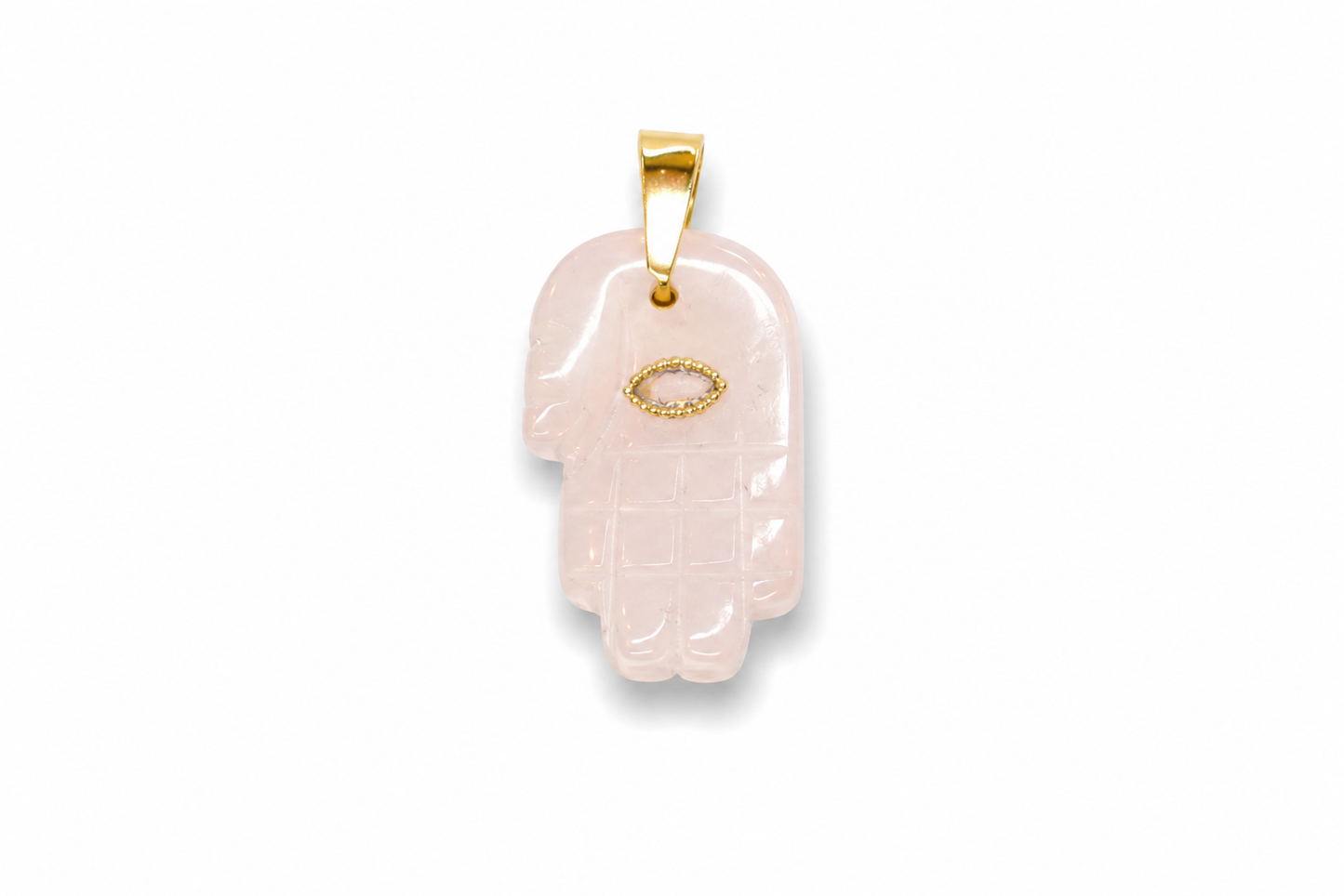 Hamsa Hand of Fatima — Protection Charm with Natural Stone