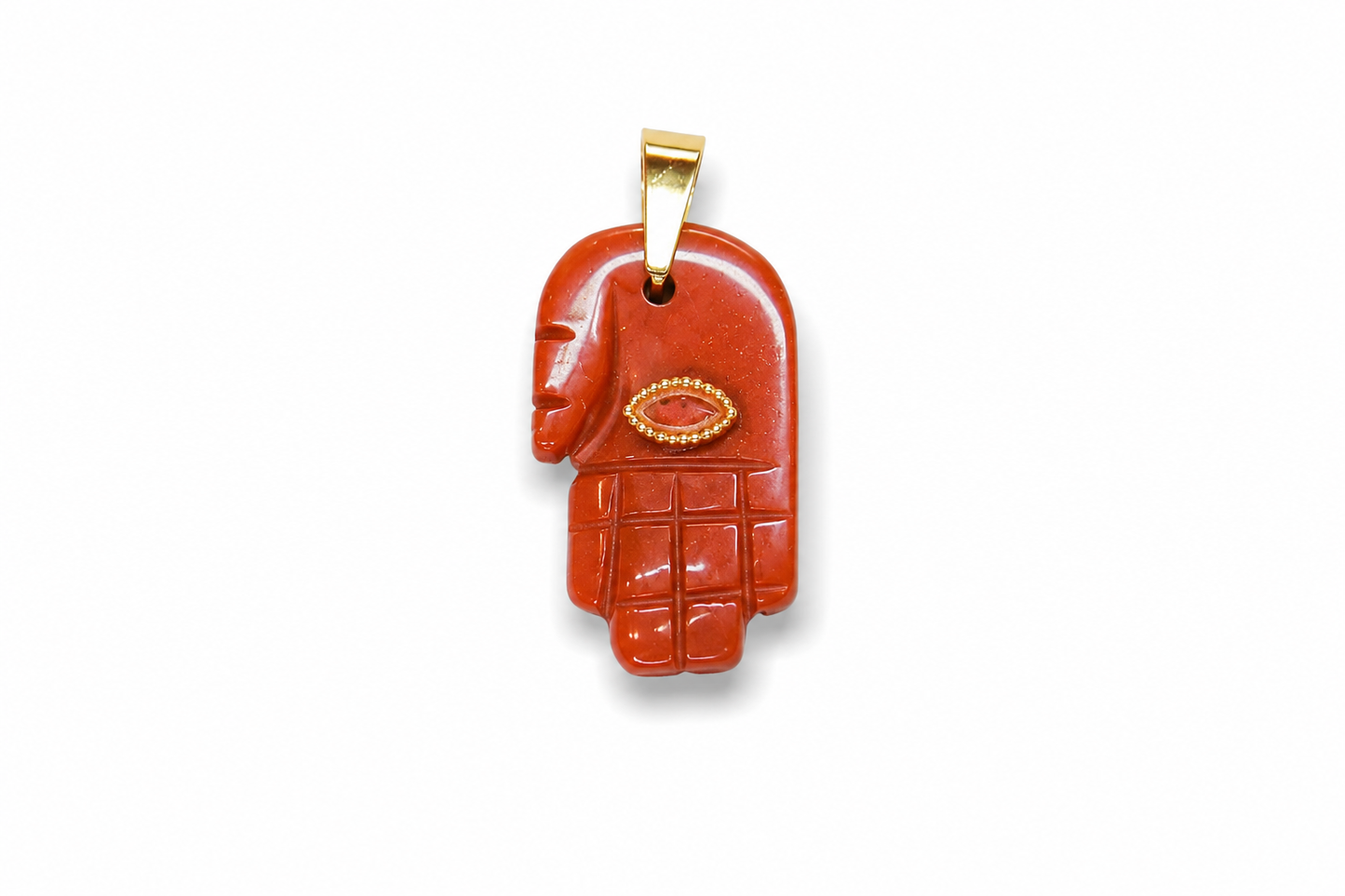 Hamsa Hand of Fatima — Protection Charm with Natural Stone