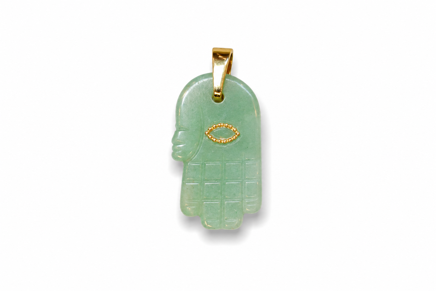 Hamsa Hand of Fatima — Protection Charm with Natural Stone