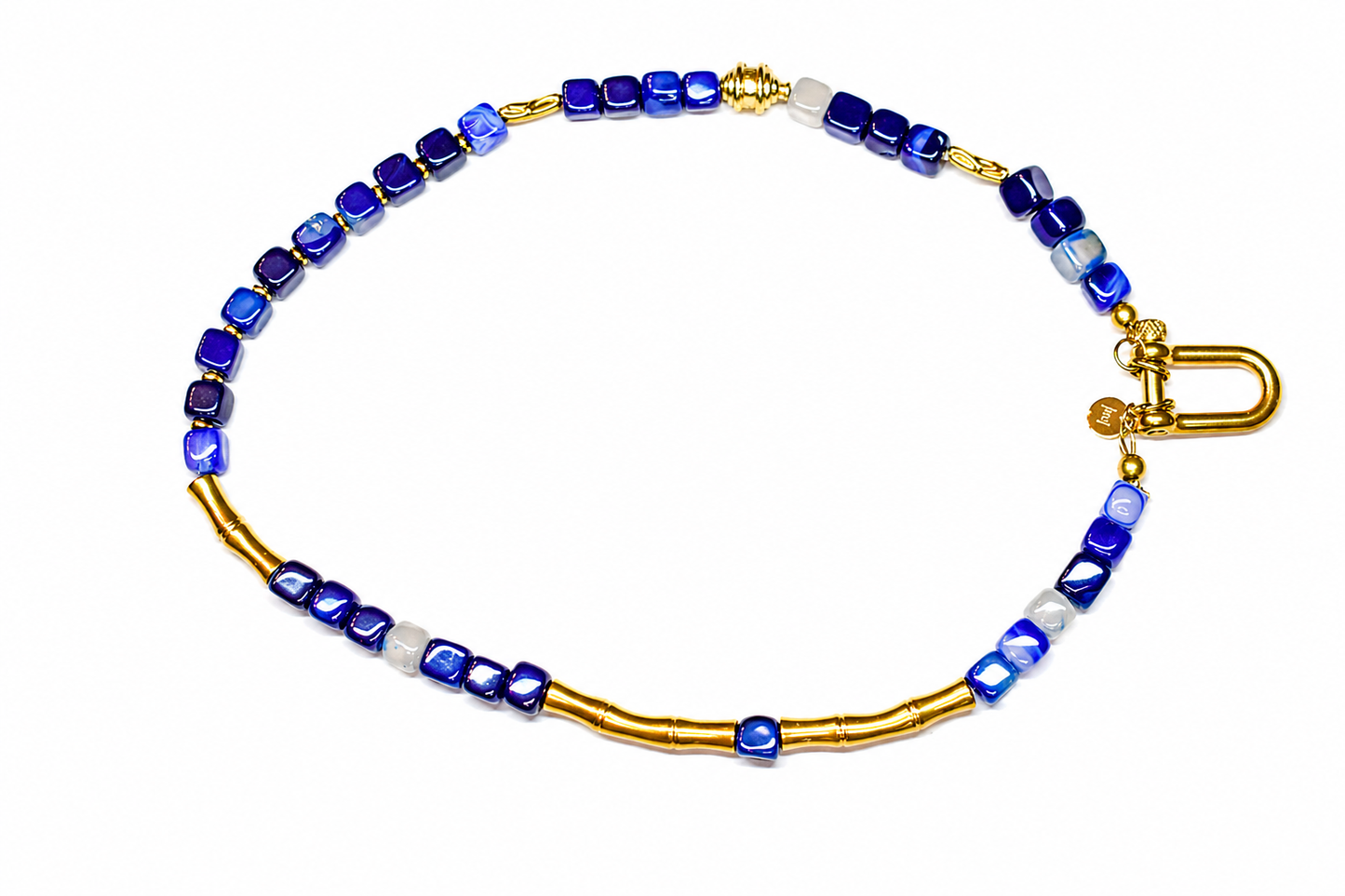Collar Max azul 2 piedra natural — BoMBoM Jewels