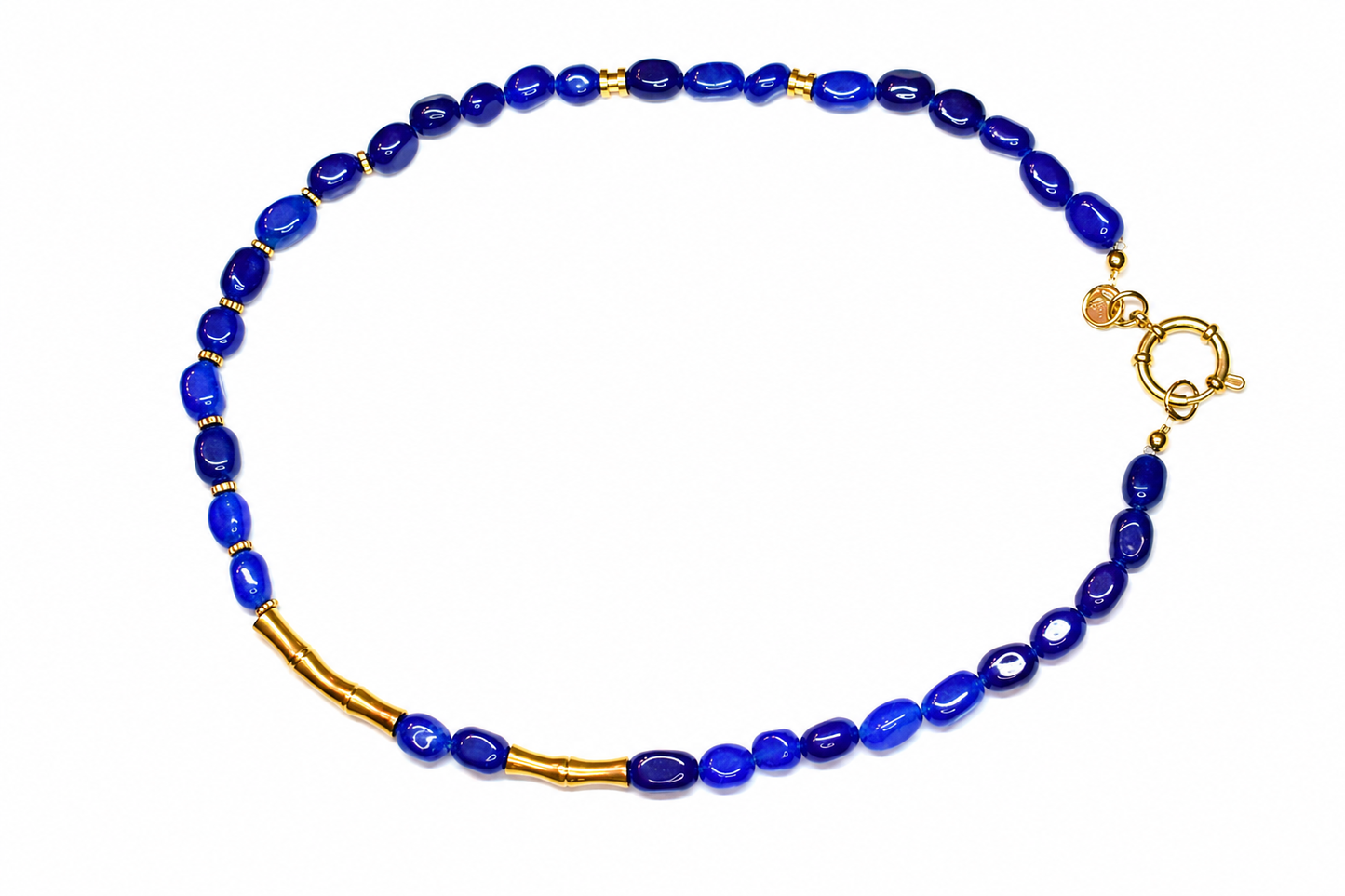 Collar Max azul 3 piedra natural — BoMBoM Jewels