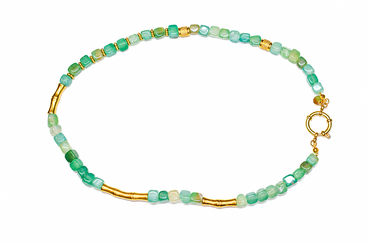Collar Max verde claro piedra natural — BoMBoM Jewels
