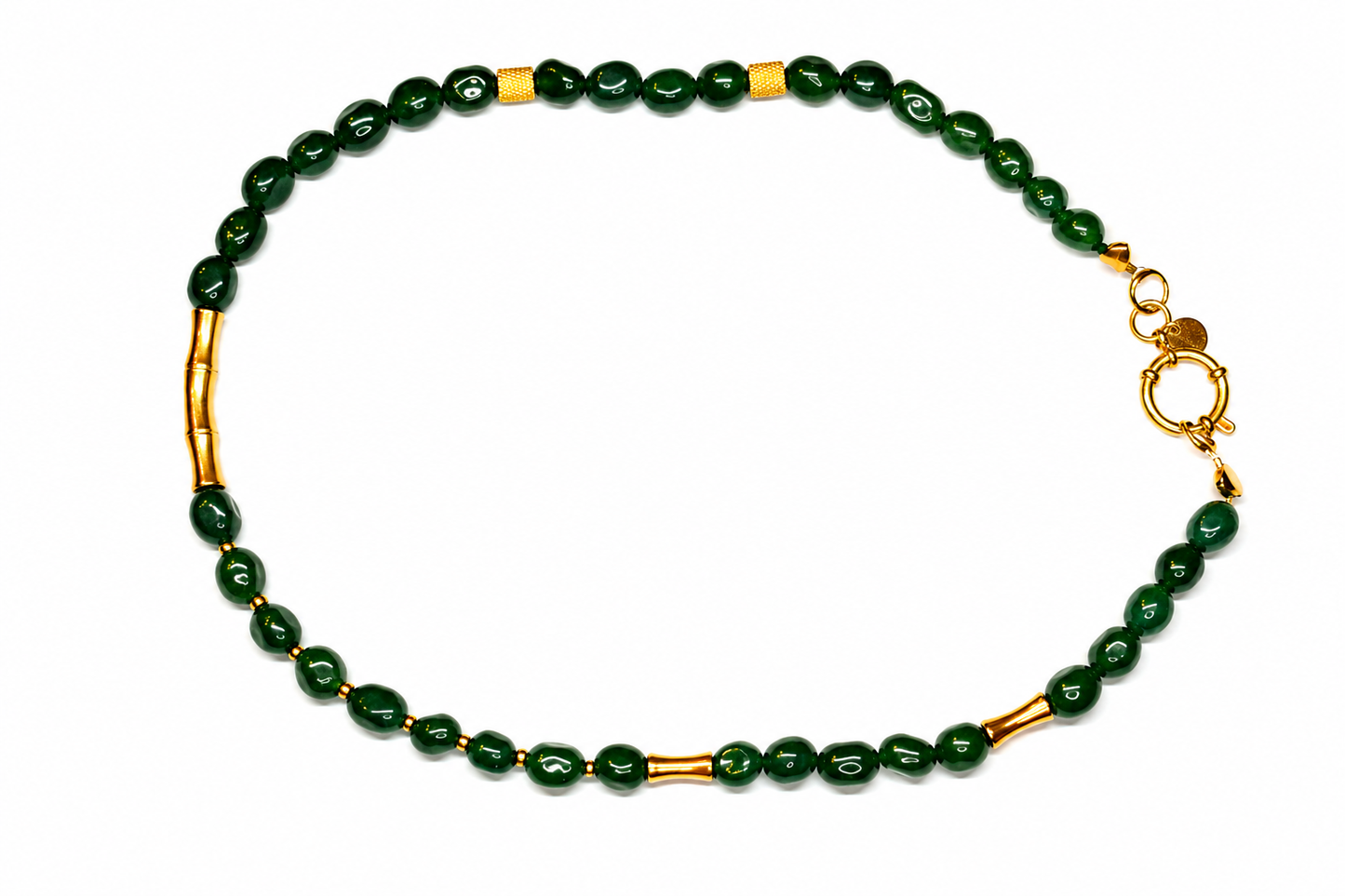 Collar Max verde 2 piedra natural — BoMBoM Jewels