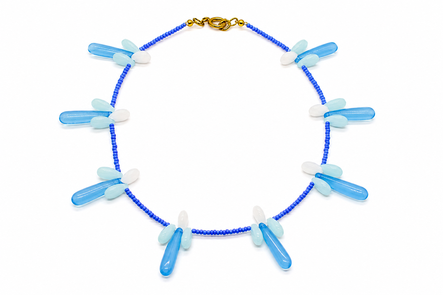 Collar Milagro azul eléctrico cristal checo — BoMBoM Jewels