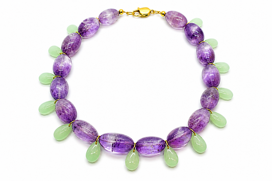 Collar Milagro — Morado y Verde