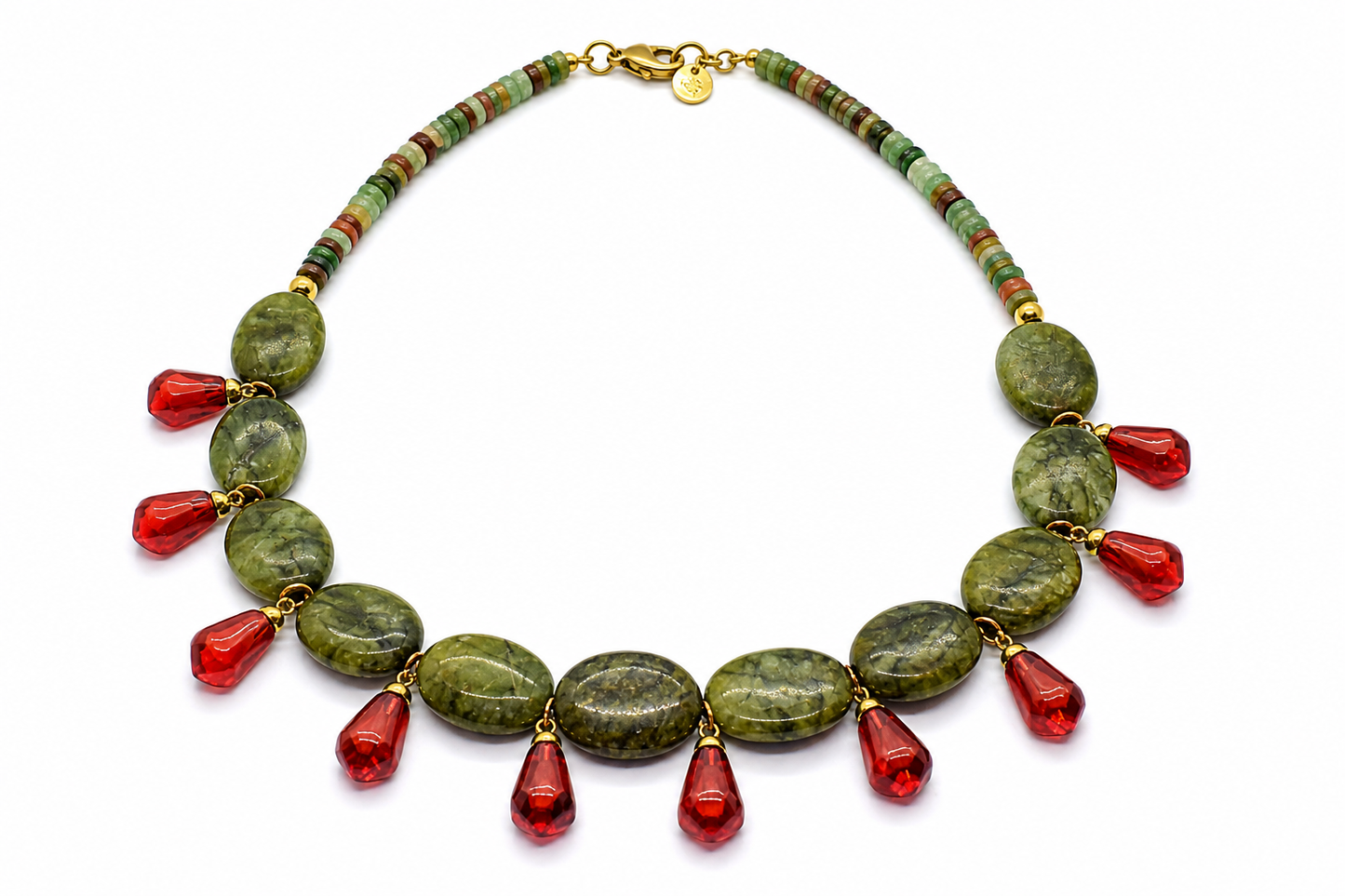Collar Milagro — Piedras naturales y cristal checo para ocasiones especiales