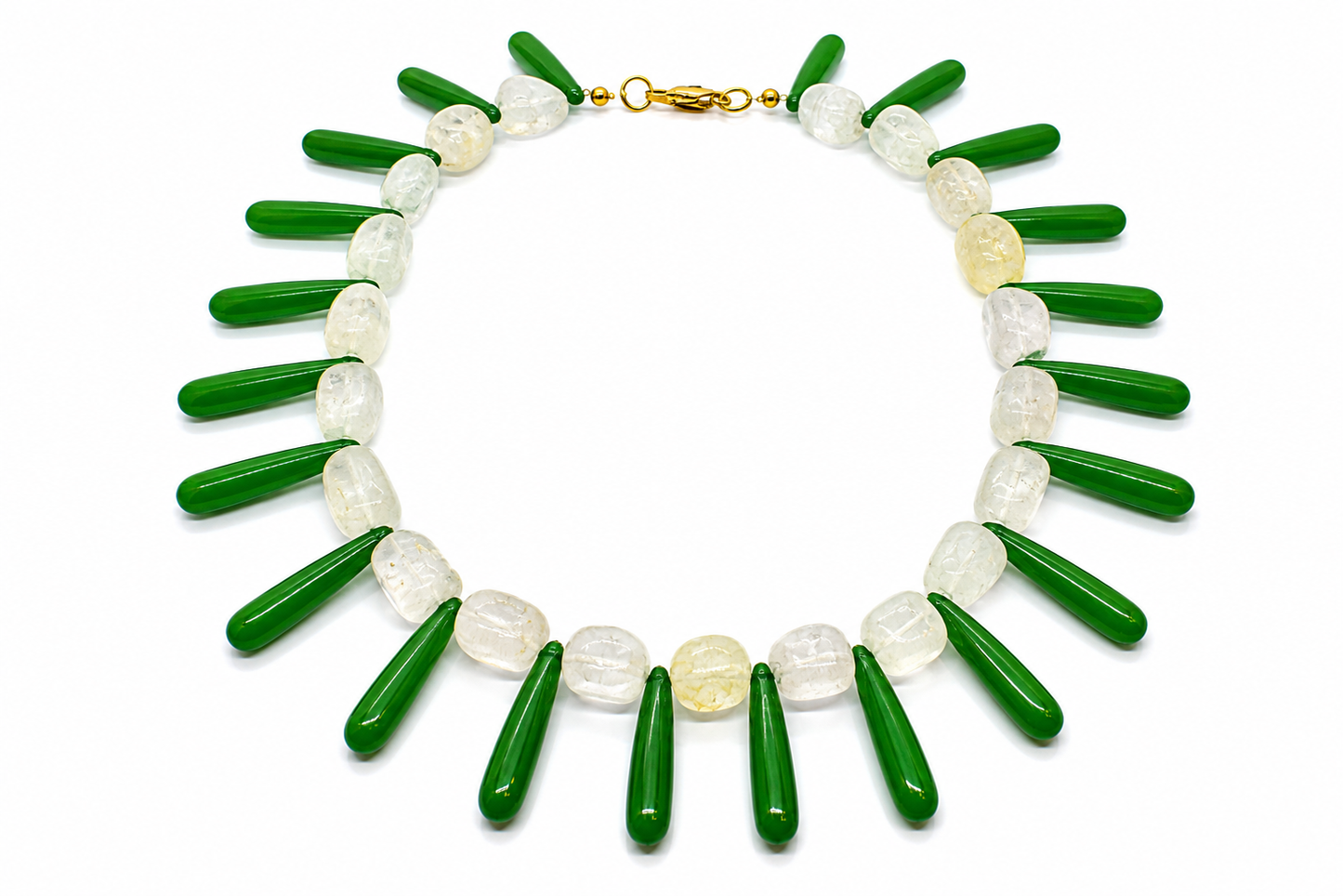 Collar Milagro — Piedras naturales y cristal checo para ocasiones especiales