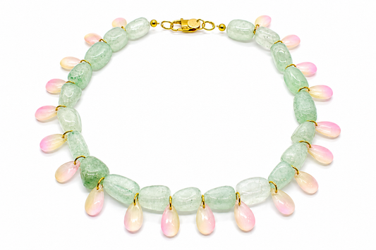 Collar Milagro — Verde y Rosa 3