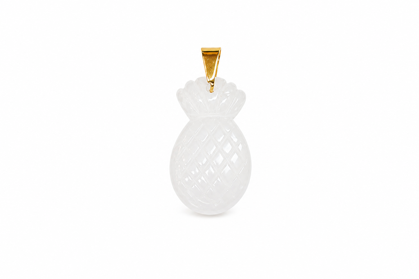 Charm Piña cuarzo blanco piedra natural — BoMBoM Jewels
