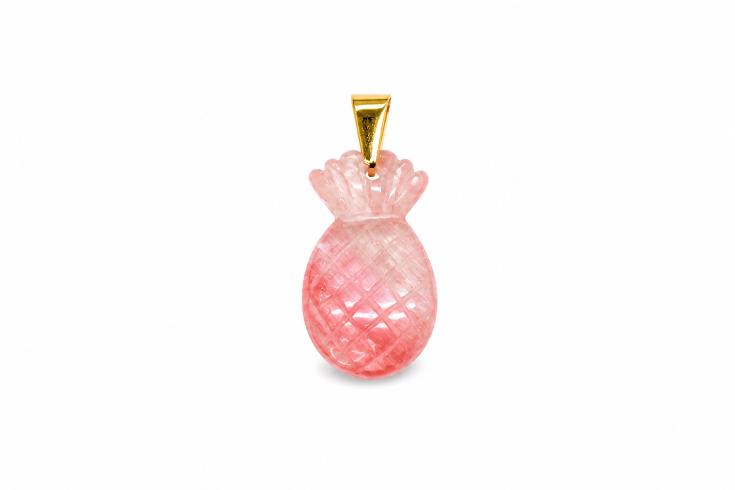 Charm Piña rosa piedra natural — BoMBoM Jewels