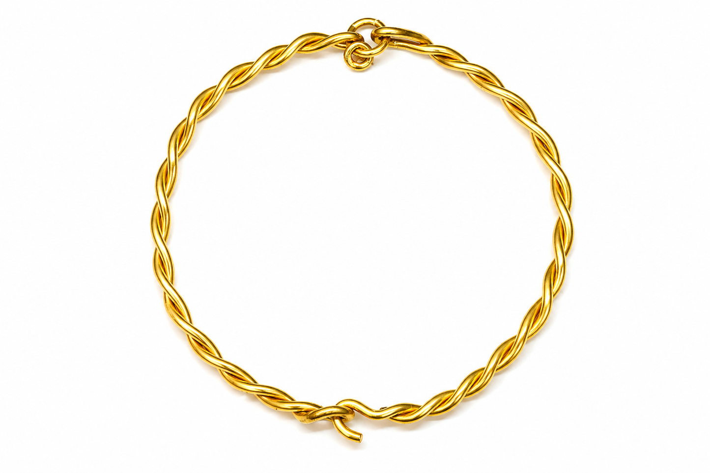 Collar Pura trenzado gargantilla de latón artesanal — BoMBoM Jewels