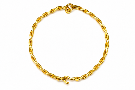 Collar Pura trenzado gargantilla de latón artesanal — BoMBoM Jewels