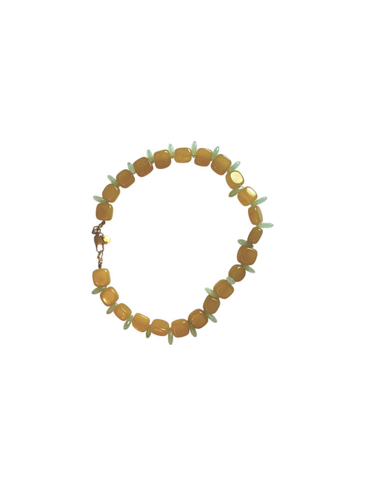Collar Milagro — Ámbar y Verde